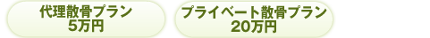 代理散骨プラン5万円　プライベート散骨プラン20万円